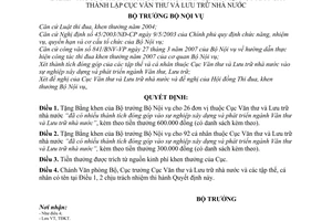 Quyết định 905/QĐ-BNV khen thưởng thành tích công tác nhân dịp kỷ niệm 45 năm ngày thành lập Cục Văn thư Lưu trữ nhà nước