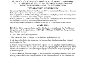 Quyết định 35/2007/QĐ-NHNN Quy chế tổ chức hoạt động Cục Phát hành kho quỹ sửa đổi Quyết định 10/2007/QĐ-NHNN