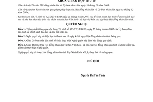 Nghị quyết 09/2007/NQ-HĐND chính sách đào tạo thu hút nhân tài