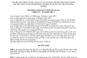 Nghị quyết 02/2007/NQ-HĐNĐ thu, quản lý và sử dụng Phí đấu giá