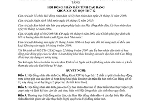 Nghị quyết 08/2007/NQ-HĐND huy động mức đóng góp đơn vị hoạt động khai thác