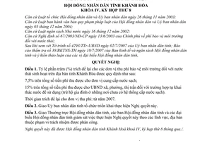 Nghị quyết 28/2007/NQ-HĐND tỷ lệ phần trăm trích để lại cho các đơn vị thu