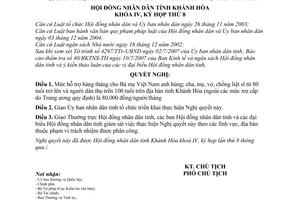 Nghị quyết 19/2007/NQ-HĐND chế độ hỗ trợ hàng tháng cho Bà mẹ Việt Nam anh hùng