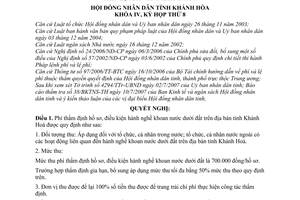 Nghị quyết 31/2007/NQ-HĐND phí thẩm định hồ sơ, điều kiện hành nghề khoan nước