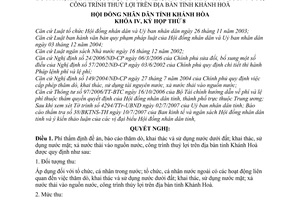 Nghị quyết 14/2007/NQ-HĐND phí thẩm định đề án, báo cáo thăm dò, khai thác