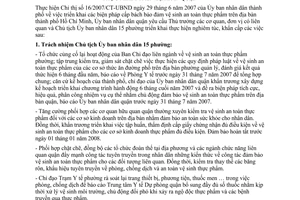 Chỉ thị 07/2007/CT-UBND biện pháp đảm bảo vệ sinh an toàn thực phẩm Phú Nhuận