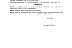 Quyết định 1225/QĐ-UBND công bố hết hiệu lực văn bản Lạng Sơn 2006 trở về trước