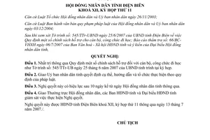 Nghị quyết 98/2007/NQ-HĐND chính sách hỗ trợ đối với cán bộ công chức đi học