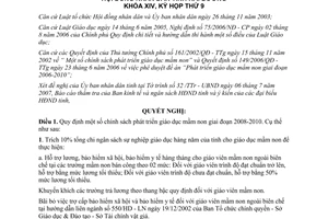 Nghị quyết 72/2007/NQ- HĐND phát triển giáo dục Mầm non 2008-2010 Hải Dương