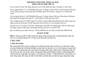 Nghị quyết 90/2007/NQ-HĐND xây dựng nâng cao hiệu quả chất lượng đời sống văn hoá cơ sở Lai Châu