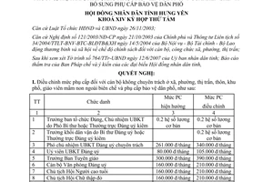 Nghị quyết 91/2007/NQ-HĐND điều chỉnh mức phụ cấp cán bộ không chuyên trách