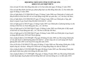 Nghị quyết 10/2007/NQ-HĐND phát triển sự nghiệp văn hoá thông tin Tuyên Quang