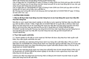 Thông tư 09/2007/TT-BTM hoạt động MBHH liên quan trực tiếp MBHH doanh nghiệp vốn đầu tư nước ngoài hướng dẫn 23/2007/NĐ-CP