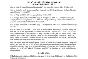 Nghị quyết 132/2007/NQ-HĐND mức thu chế độ thu nộp quản lý sử dụng phí đấu giá