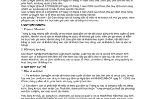 Thông tư liên tịch 86 /2007/TTLT/BTC-BGTVT hướng dẫn mẫu vé xe khách; kê khai giá cước, niêm yết giá cước và kiểm tra thực hiện giá cước vận tải ô tô
