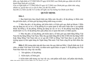 Quyết định 63/2007/QĐ-BTC quy định mức chế độ thu nộp quản lý sử dụng phí y tế dự phòng phí kiểm dịch y tế biên giới
