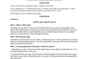 Nghị định 119/2007/NĐ-CP sản xuất kinh doanh thuốc lá