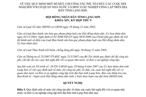 Nghị quyết 89/2007/NQ-HĐND quy định mức chi công tác phí tổ chức hội nghị