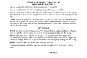 Nghị quyết 10/2007/NQ-HĐND chế độ công tác phí chi tổ chức hội nghị Bắc Giang