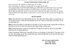 Quyết định 87/2007/QĐ-UBND chức năng nhiệm vụ quyền hạn cơ cấu tổ chức bộ máy biên chế Quỹ Bảo trợ trẻ em