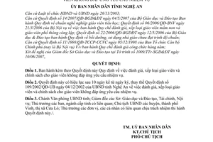 Quyết định 86/2007/QĐ-UBND Quy định đánh giá xếp loại giáo viên không đáp ứng yêu cầu nhiệm vụ