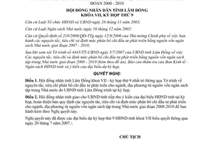 Nghị quyết 71/2007/NQ-HĐND nguyên tắc, tiêu chí và định mức phân bổ chi đầu tư