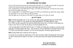 Quyết định 2453/QĐ-BTC đính chính 50/2007/QĐ-BTC Điều lệ tạm thời tổ chức hoạt động Công ty mua bán nợ tài sản tồn đọng  doanh nghiệp