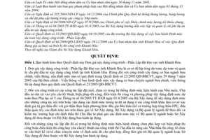 Quyết định 31/2007/QĐ-UBND Đơn giá xây dựng công trình - Phần Lắp đặt