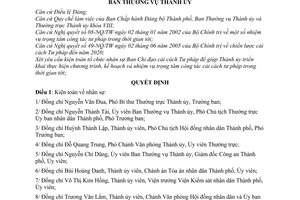 Quyết định 492-QĐNS/TU kiện toàn Ban chỉ đạo cải cách tư pháp