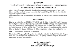 Quyết định 3239/QĐ-UBND bãi bỏ văn bản không còn phù hợp quy định pháp luật hiện hành