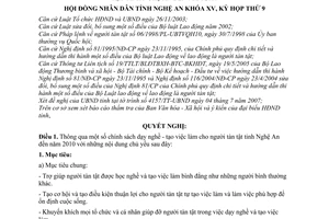 Nghị quyết 193/2007/NQ-HĐND thông qua  chính sách dạy nghề - tạo việc làm cho người tàn tật tỉnh Nghệ An đến năm 2010