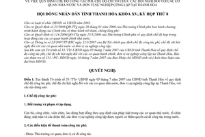 Nghị quyết 74/2007/NQ-HĐND chế độ công tác phí, chi tổ chức hội nghị