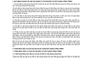 Thông tư 05/2007/TT-BXD hướng dẫn lập quản lý chi phí đầu tư xây dựng công trình