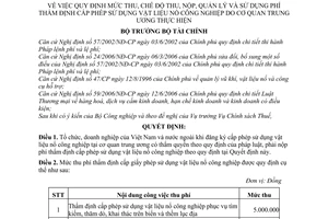 Quyết định 64/2007/QĐ-BTC mức chế độ thu nộp quản lý sử dụng phí thẩm định cấp phép sử dụng vật liệu nổ công nghiệp cơ quan trung ương thực hiện