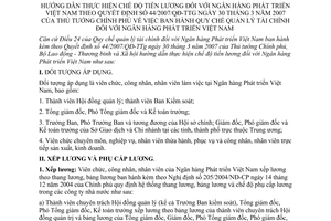 Thông tư 11/2007/TT-BLĐTBXH hướng dẫn chế độ tiền lương Ngân hàng Phát triển Việt Nam