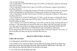 Hướng dẫn 296/HD-SXD điều kiện năng lực của tổ chức, cá nhân hoạt động