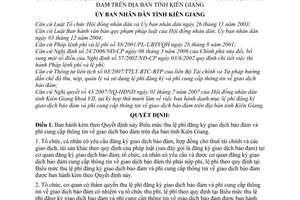 Quyết định 24/2007/QĐ-UBND mức thu chế độ thu, nộp, quản lý sử dụng phí