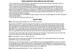 Quyết định 1005/QĐ-BHXH  sửa đổi chế độ khám chữa bệnh bảo hiểm y tế