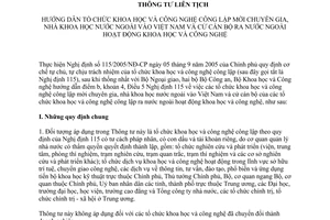 Thông tư liên tịch 11/2007/TTLT/BCA-BKHCN hướng dẫn tổ chức khoa học và công nghệ công lập
