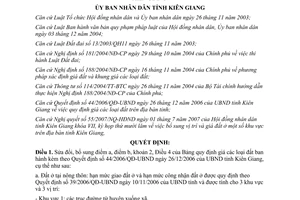 Quyết định 29/2007/QĐ-UBND bổ sung vị trí giá đất khu vực trên địa bàn tỉnh