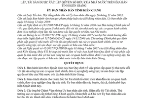 Quyết định 22/2007/QĐ-UBND phân cấp quản lý nhà nước