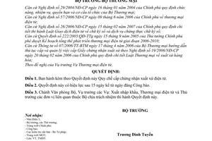 Quyết định 18/2007/QĐ-BTM Quy chế cấp chứng nhận xuất xứ điện tử