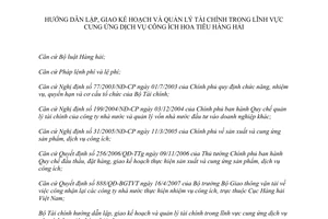 Thông tư 91/2007/TT-BTC hướng dẫn lập giao kế hoạch quản lý tài chính lĩnh vực cung ứng dịch vụ công ích hoa tiêu hàng hải