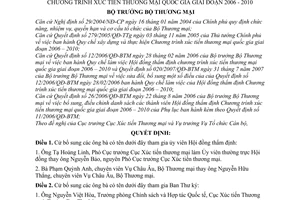 Quyết định 021/2007/QĐ-BTM bổ sung ủy viên Hội đồng thẩm định Ban Thư ký của Chương trình xúc tiến thương mại quốc gia giai đoạn 2006 2010