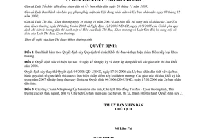 Quyết định 37/2007/QĐ-UBND Quy định tổ chức Khối thi đua thực hiện chấm điểm