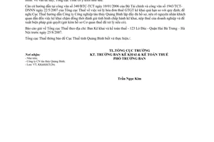 Công văn  3235/TCT-KK  hóa đơn thuế GTGT kê khai quá hạn