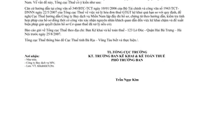 Công văn  3236/TCT-KK hóa đơn thuế GTGT kê khai quá hạn