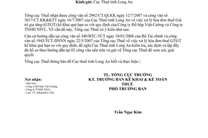 Công văn  3274/TCT-KK  xử lý hóa đơn thuế GTGT kê khai quá hạn so với quy định