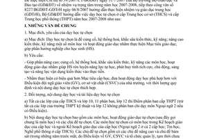 Công văn 8607/BGDĐT-GDTrH hướng dẫn dạy học tự chọn cơ sở và phổ thông