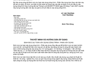 Công văn  1776/BXD-VP  công bố Định mức dự toán xây dựng công trình - Phần Xây dựng